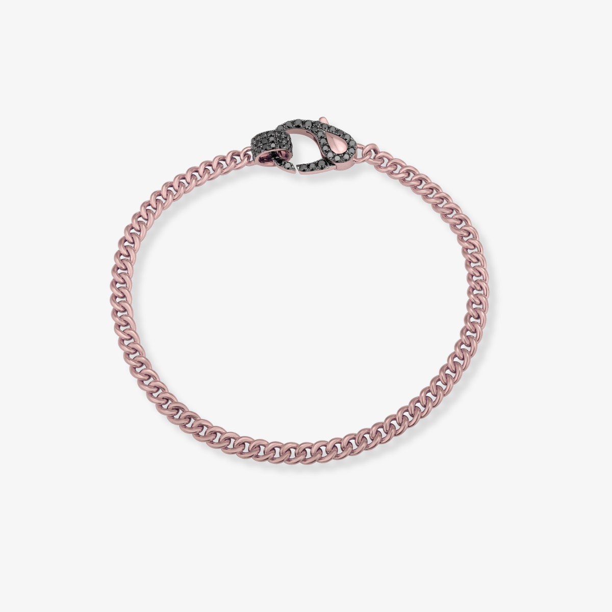 Pulsera de eslabones cubanos con cierre de diamante