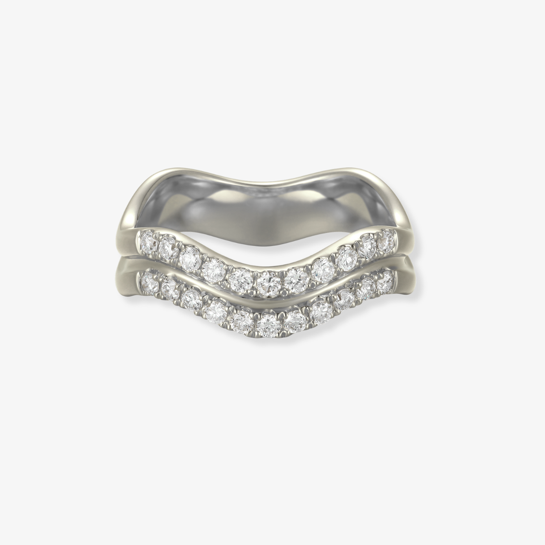 Diamond Double Wavy Ring