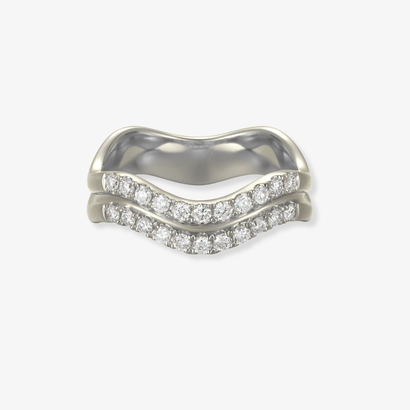 Diamond Double Wavy Ring