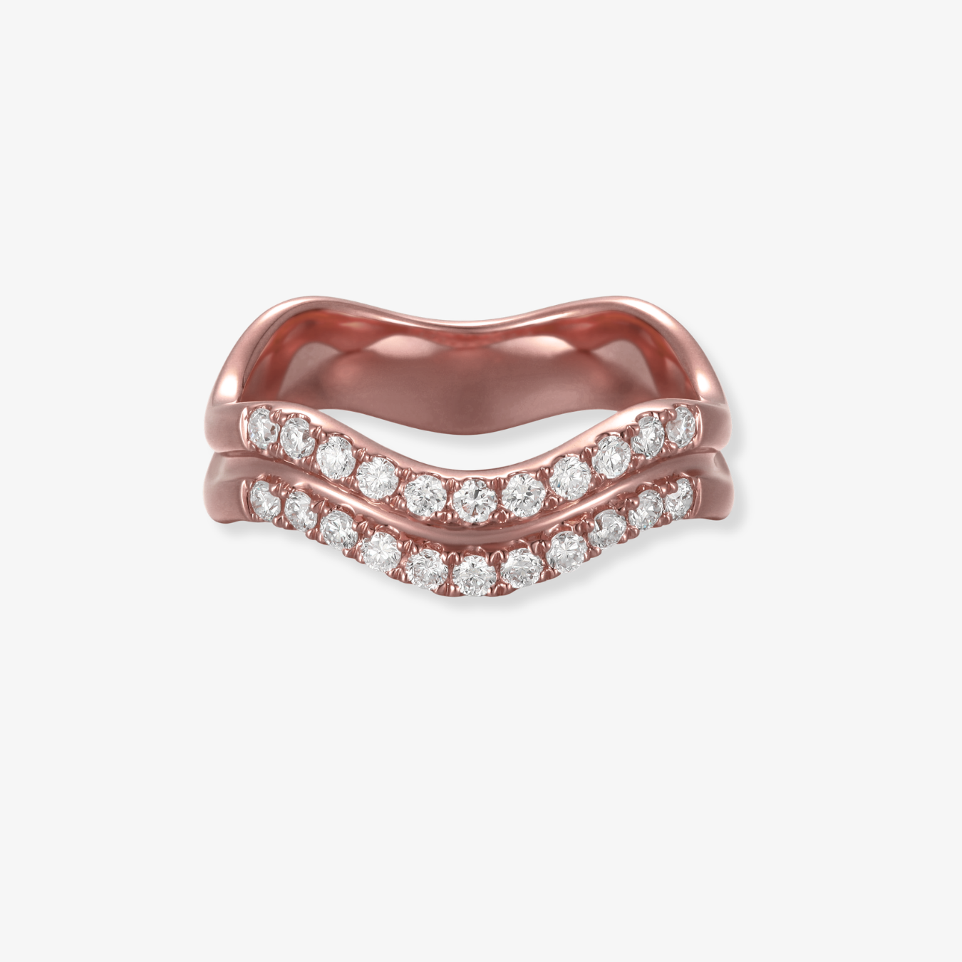Diamond Double Wavy Ring