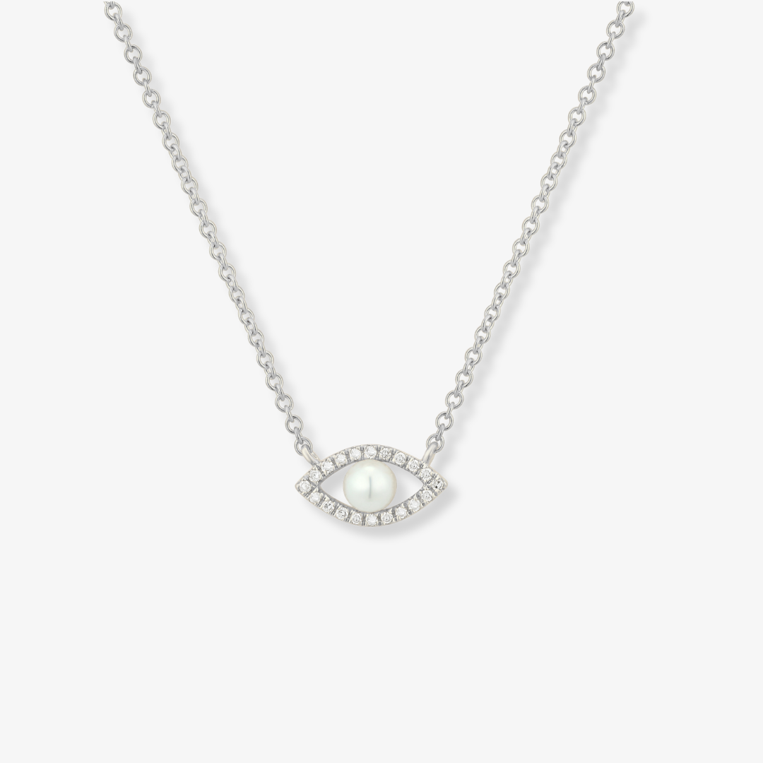 Evil Eye Pearl Necklace