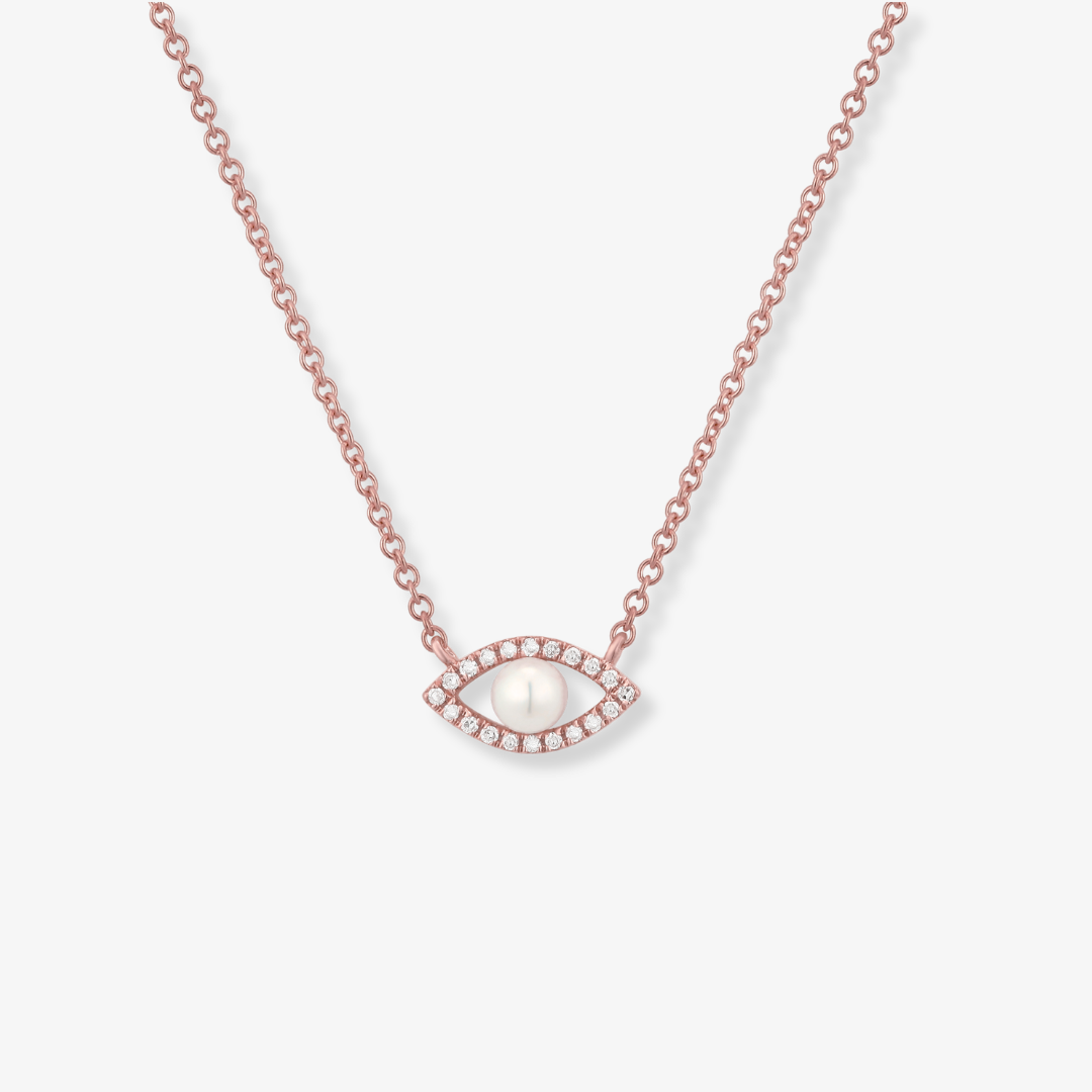 Evil Eye Pearl Necklace