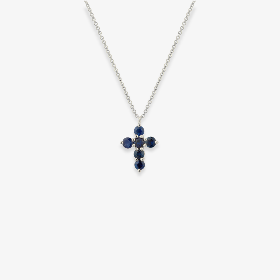 Gemstone Cross Necklace