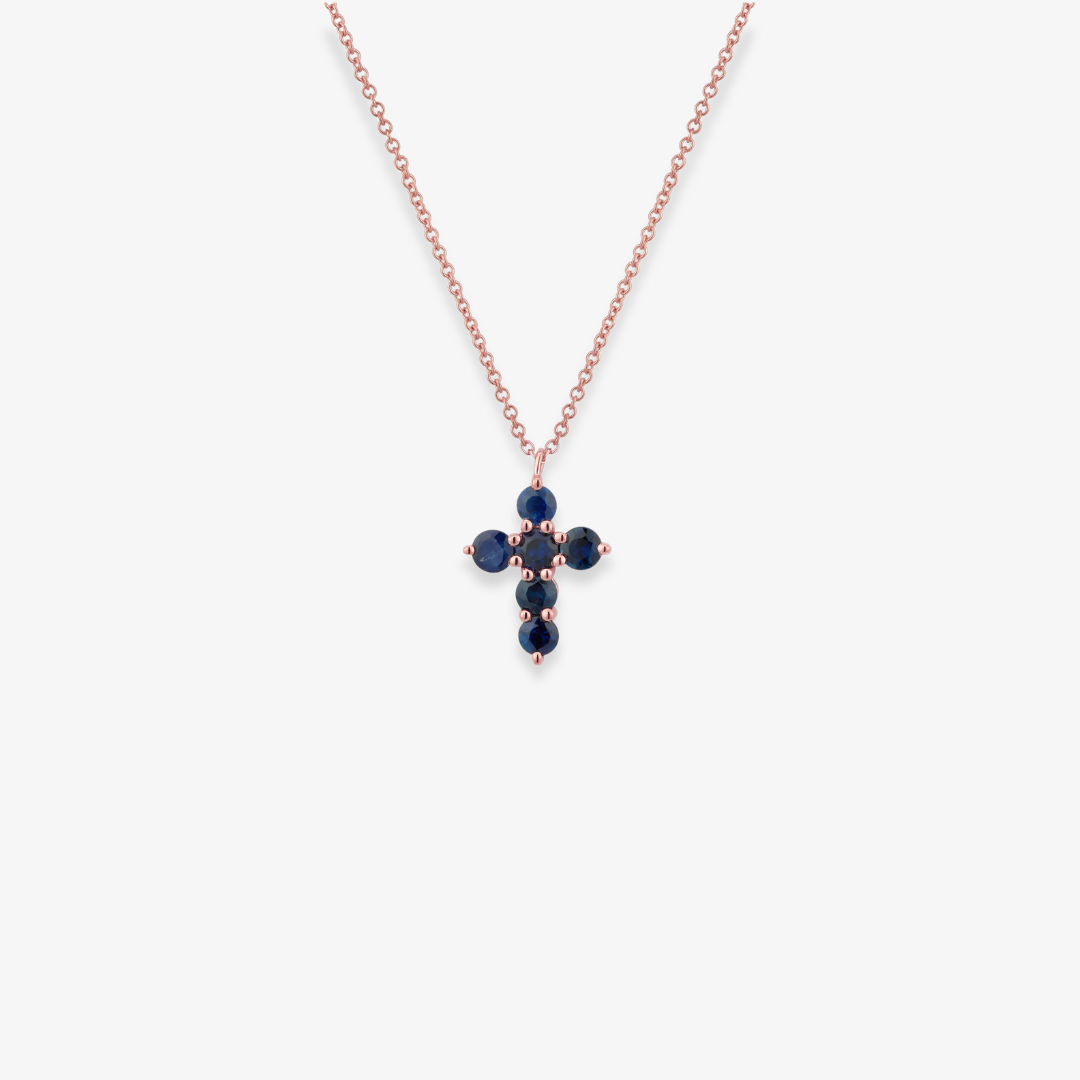 Gemstone Cross Necklace