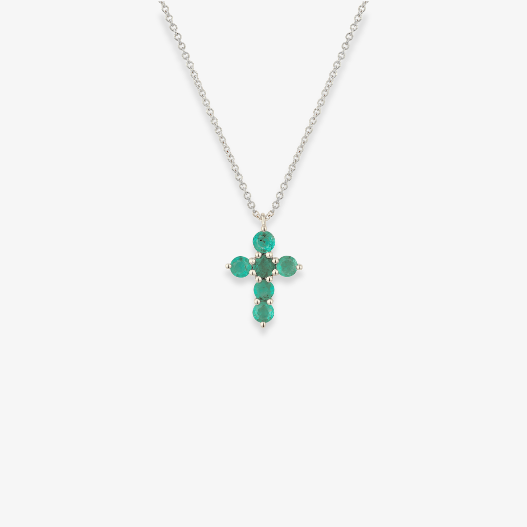 Gemstone Cross Necklace