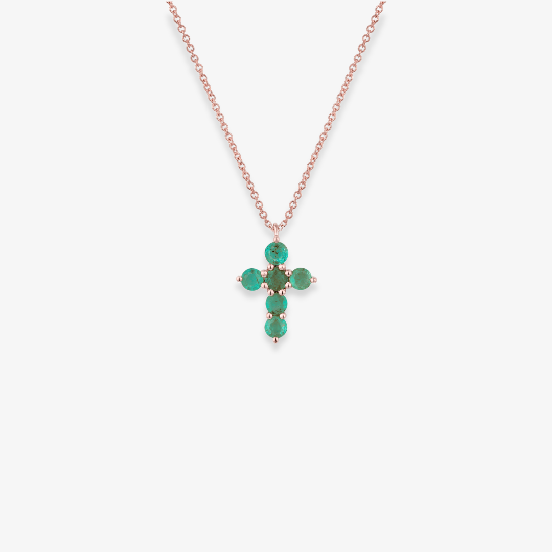 Gemstone Cross Necklace