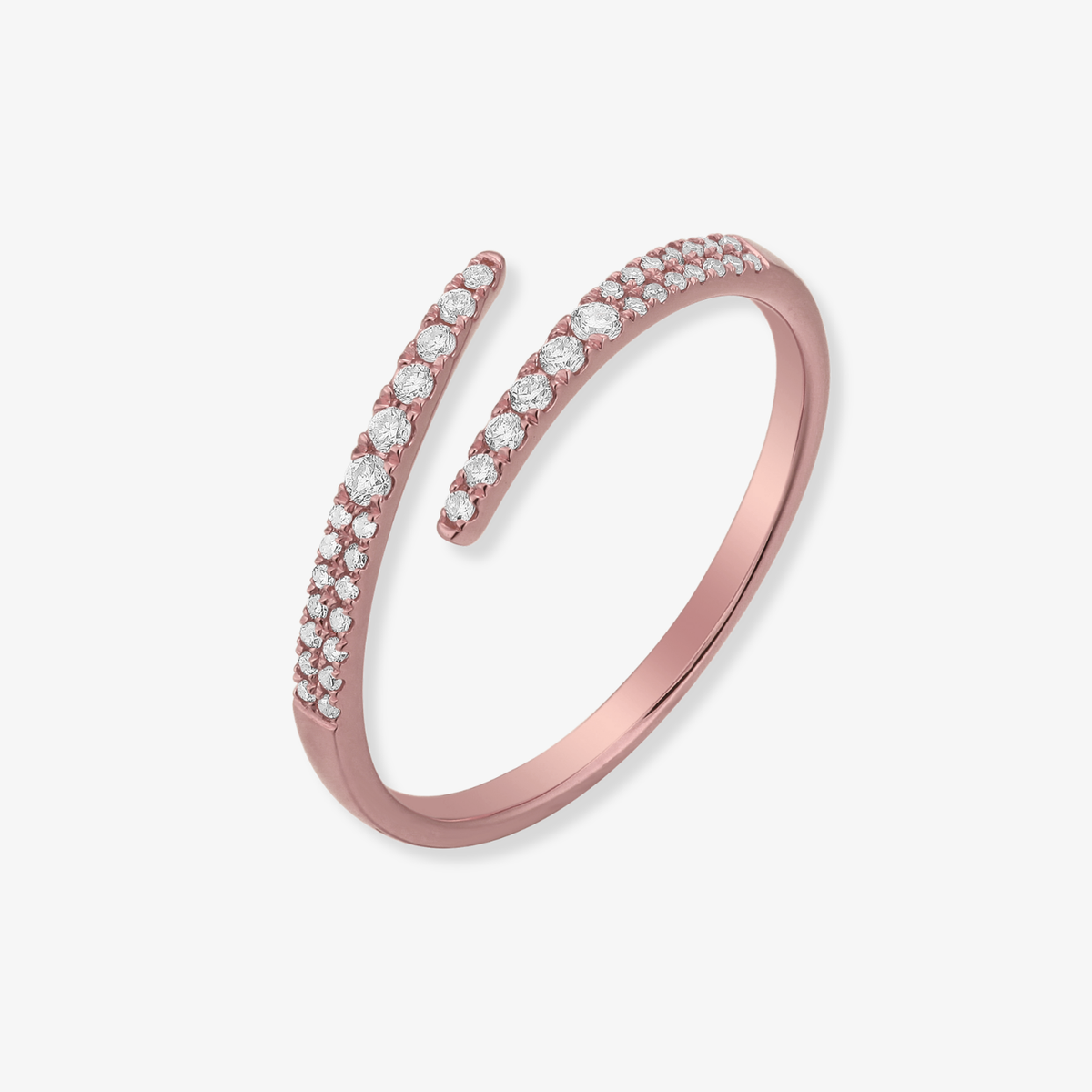 Open Diamond Wrap Ring
