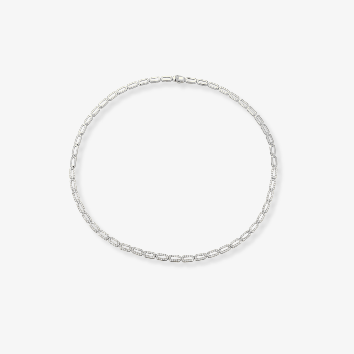 Oval Link Diamond Necklace