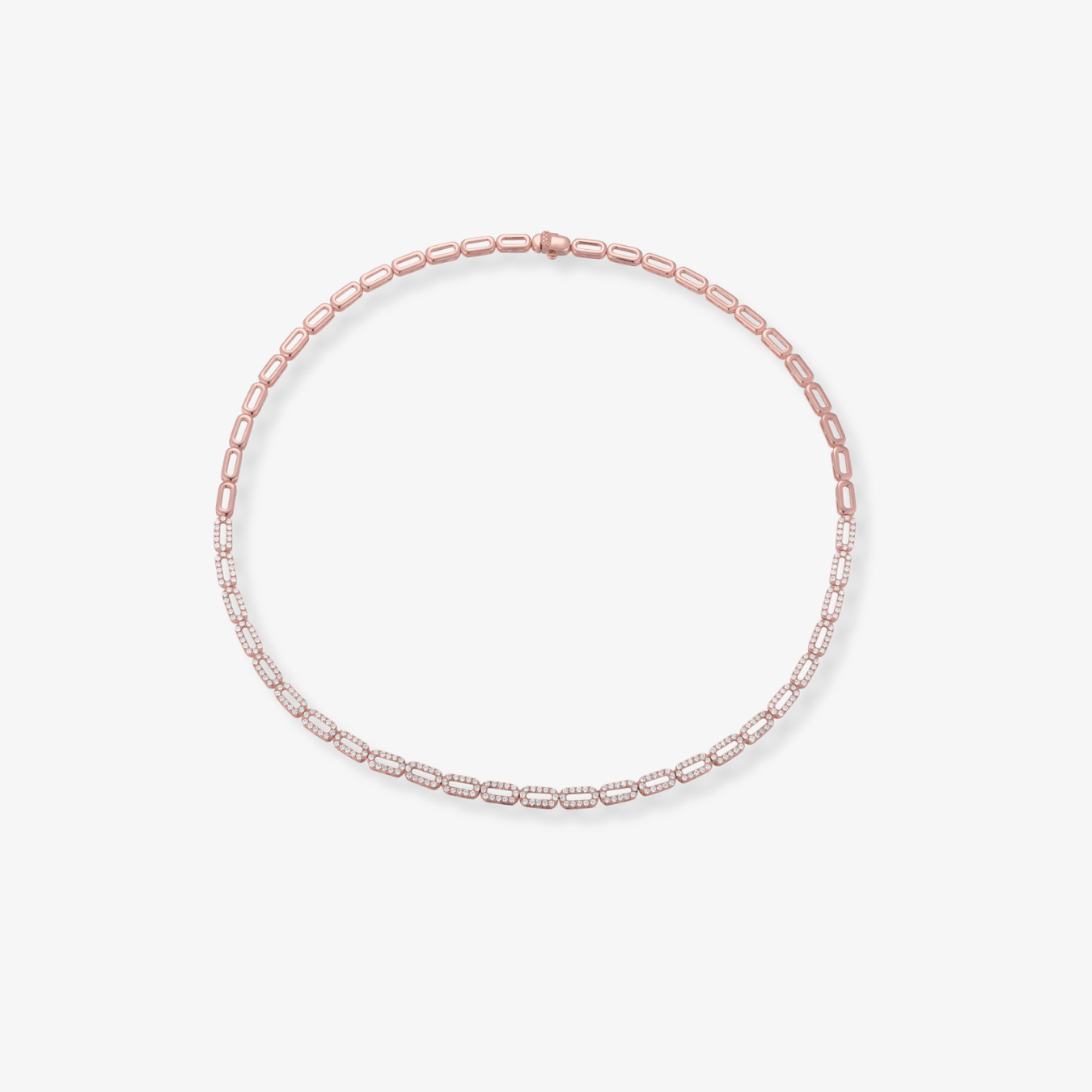 Oval Link Diamond Necklace