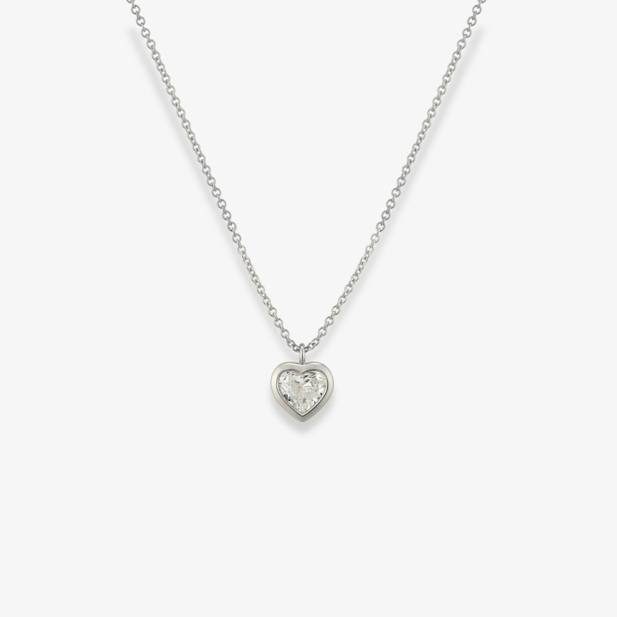 Dancing Diamond Bezel Necklace