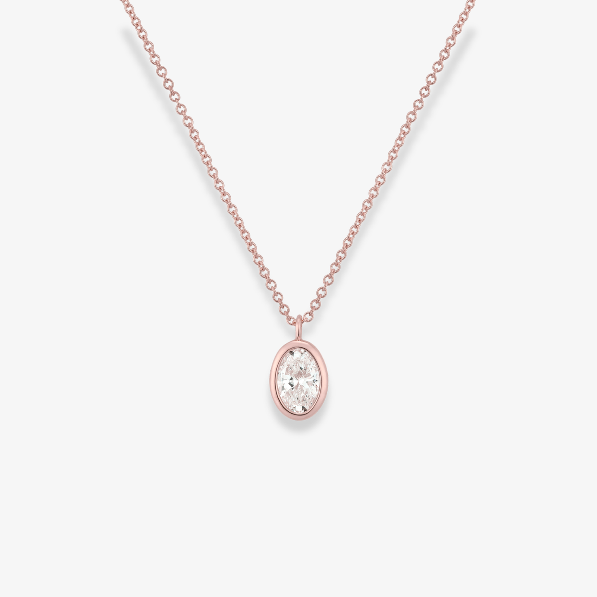 Dancing Diamond Bezel Necklace