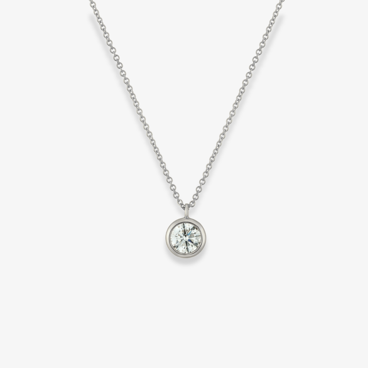 Dancing Diamond Bezel Necklace