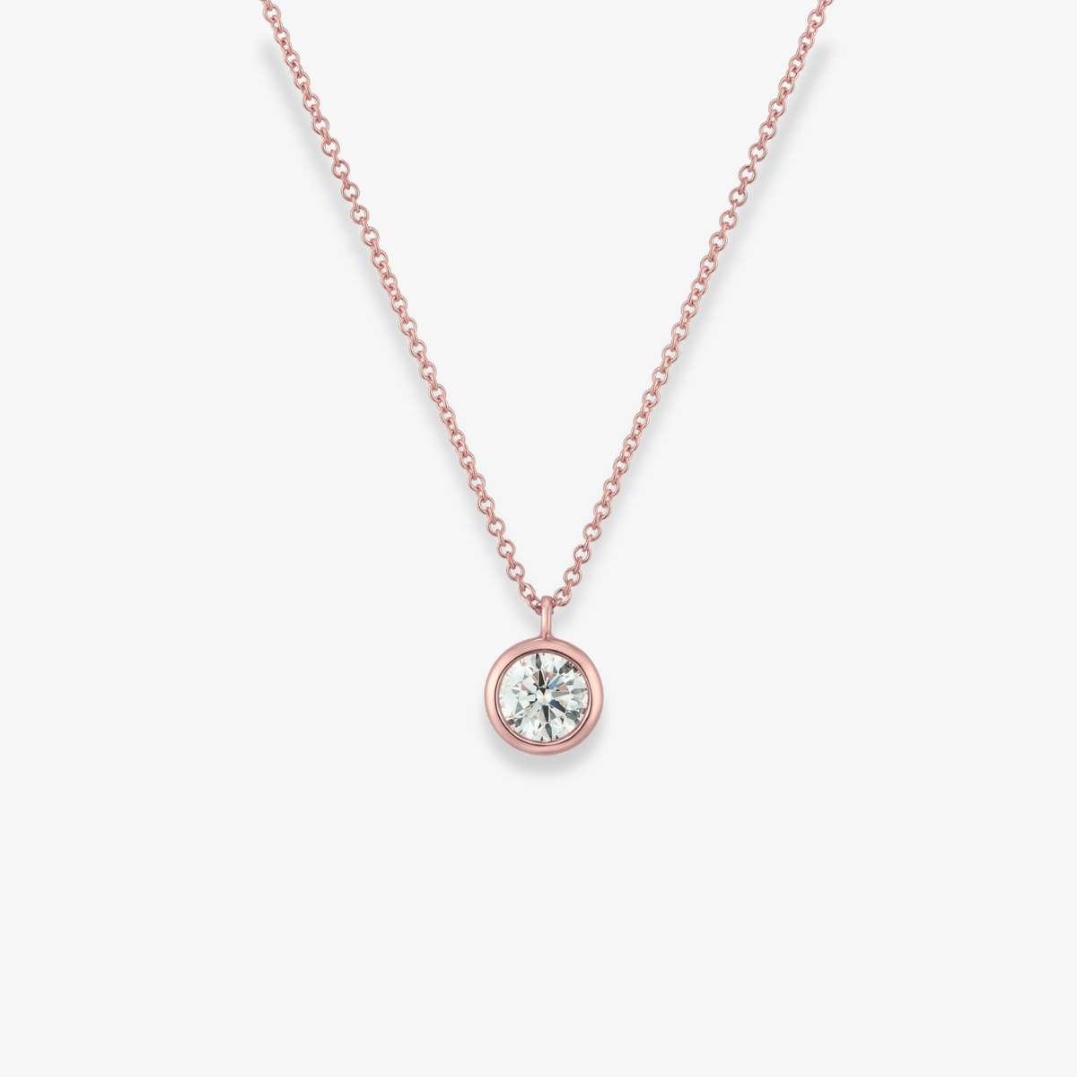 Dancing Diamond Bezel Necklace
