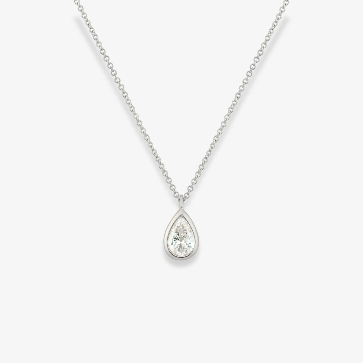Dancing Diamond Bezel Necklace