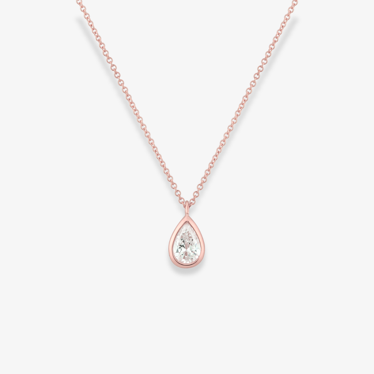 Dancing Diamond Bezel Necklace
