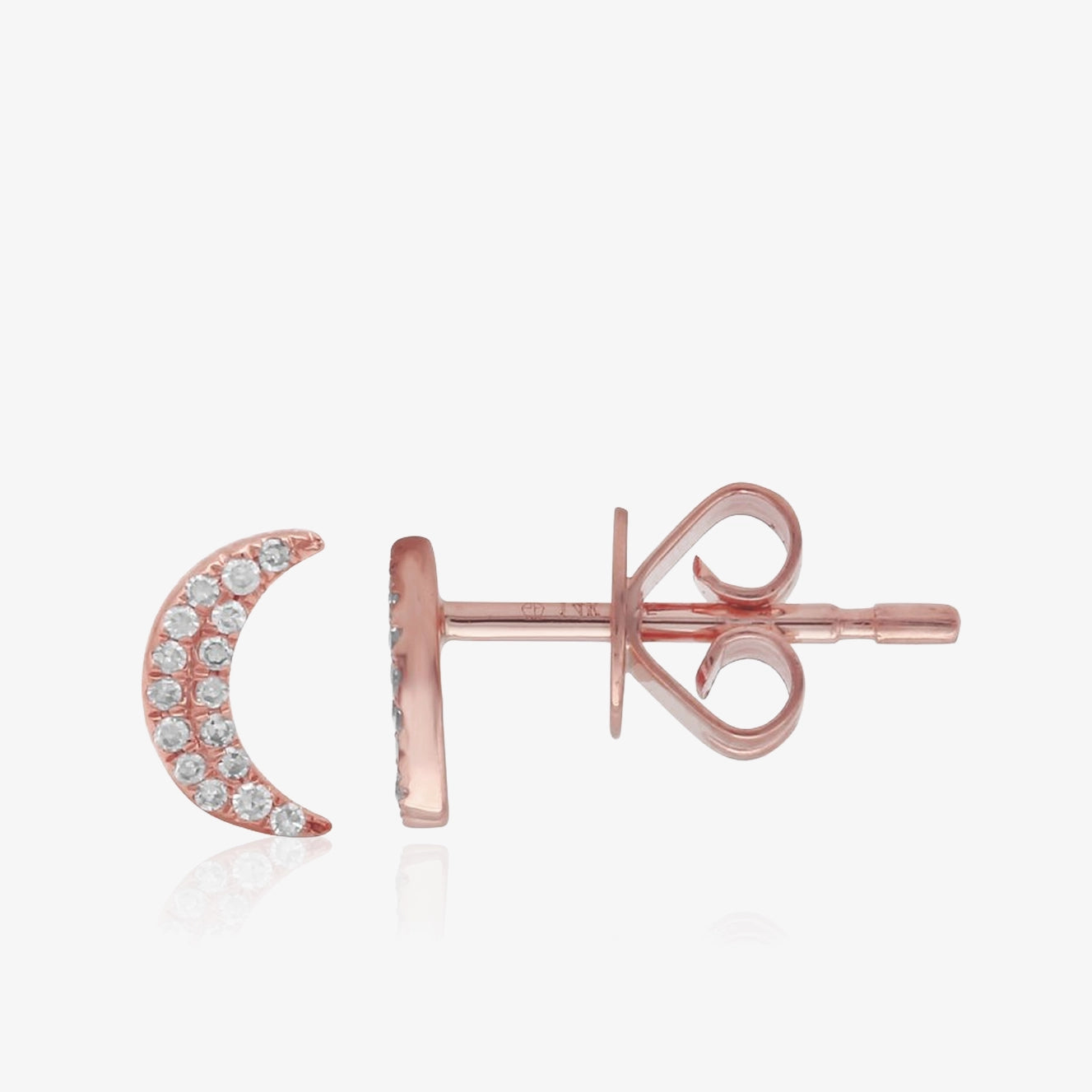 Pendientes de diamante de luna