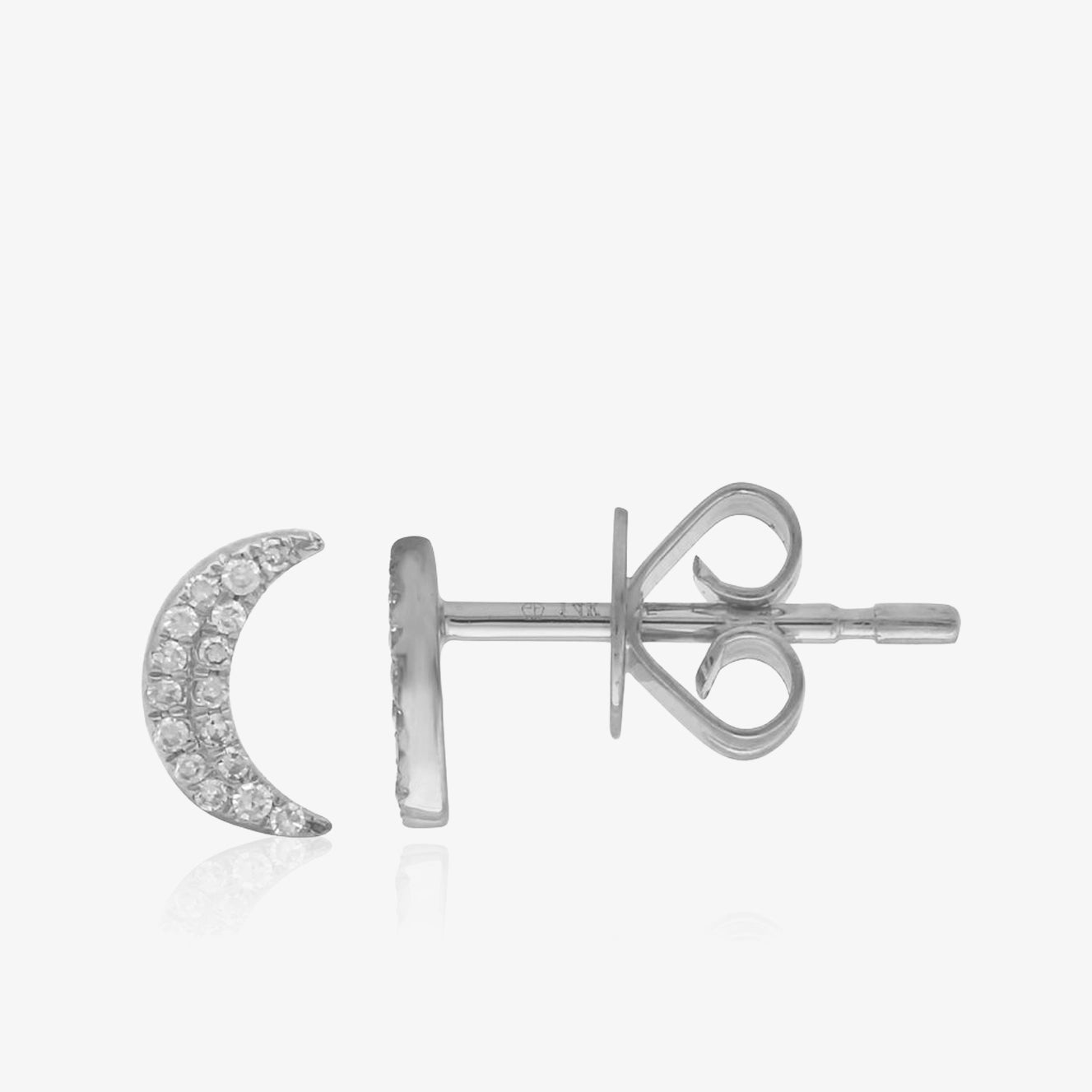 Pendientes de diamante de luna