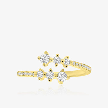 Graduated Wrap Diamond Pinky Ring