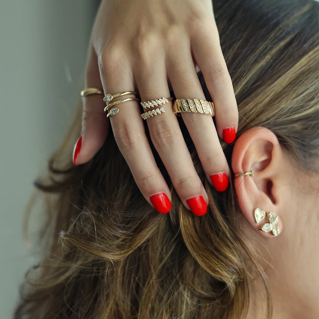 Pear Diamond Wrap Ring