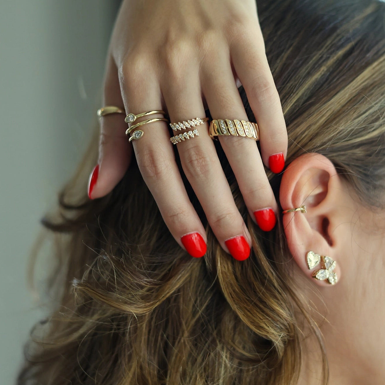 Pear Diamond Wrap Ring