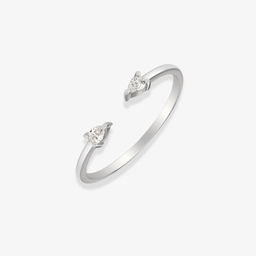 Double Pear Open Gold Ring