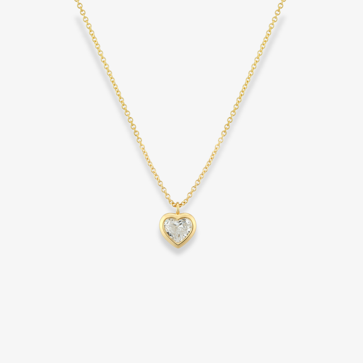 Dancing Diamond Bezel Necklace