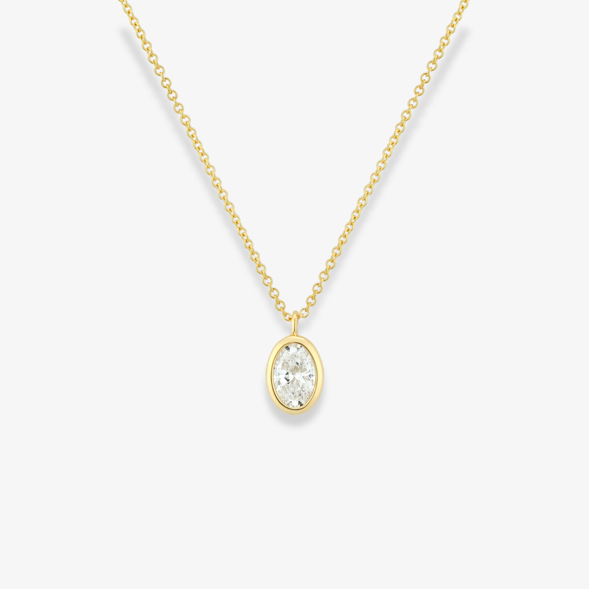 Dancing Diamond Bezel Necklace