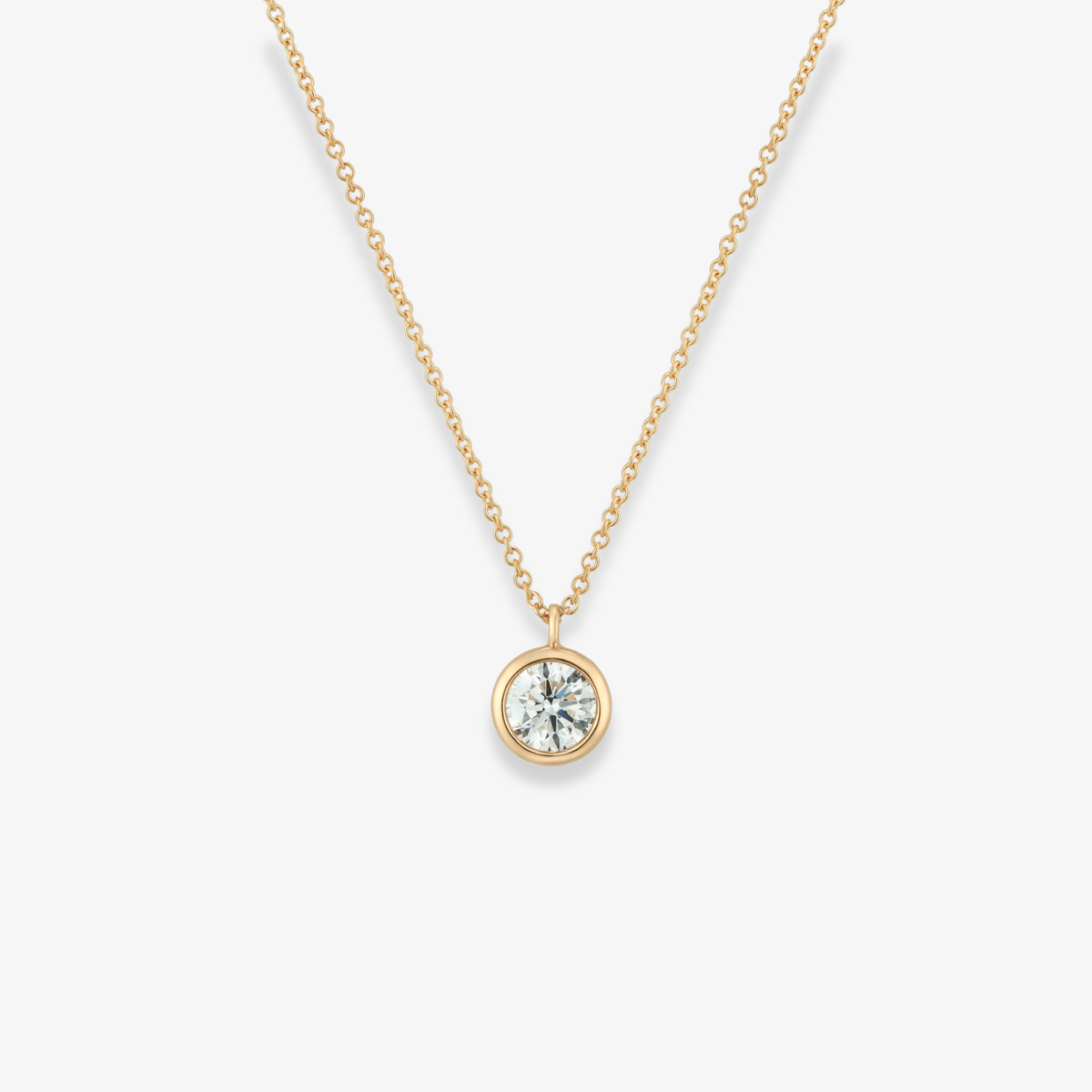 Dancing Diamond Bezel Necklace