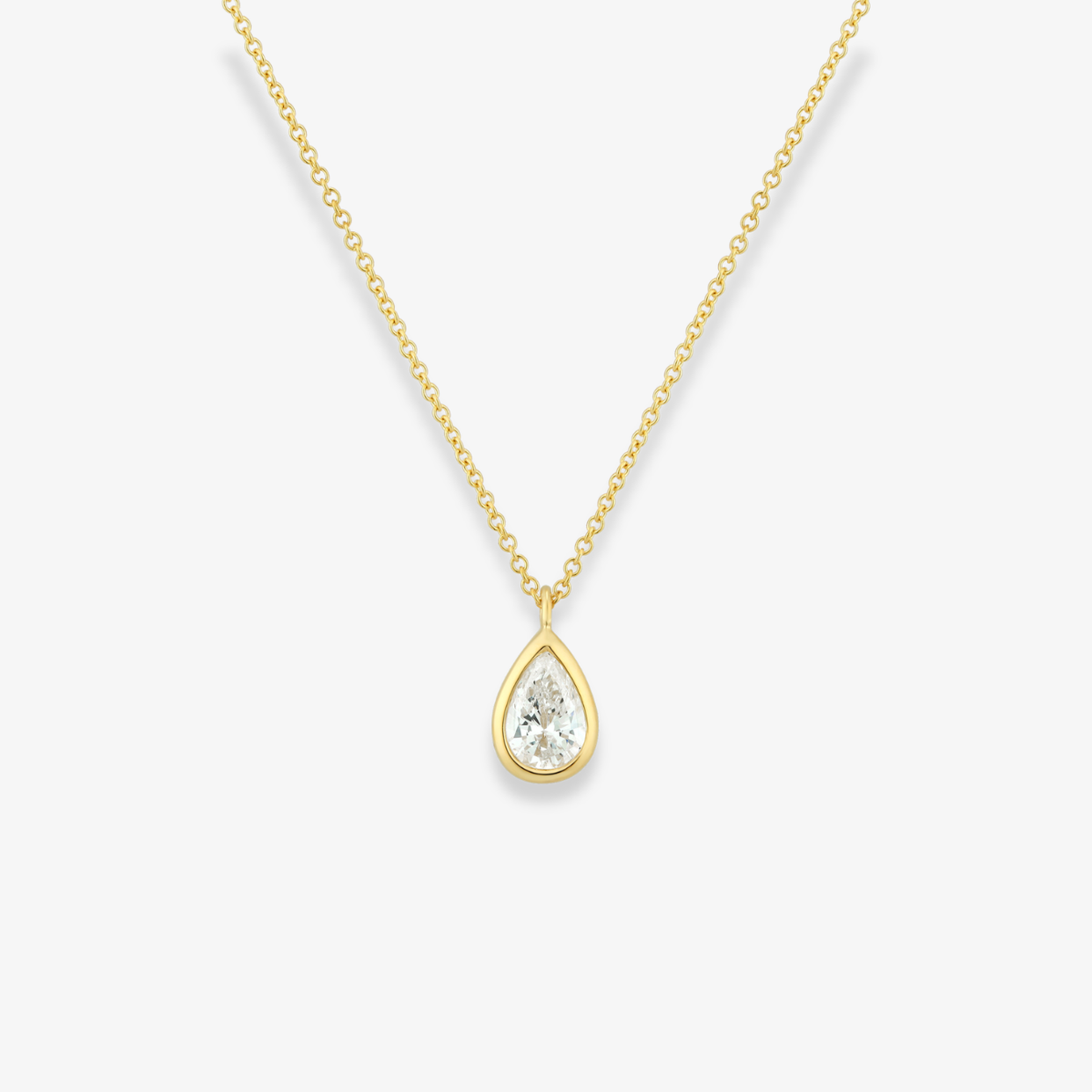 Dancing Diamond Bezel Necklace