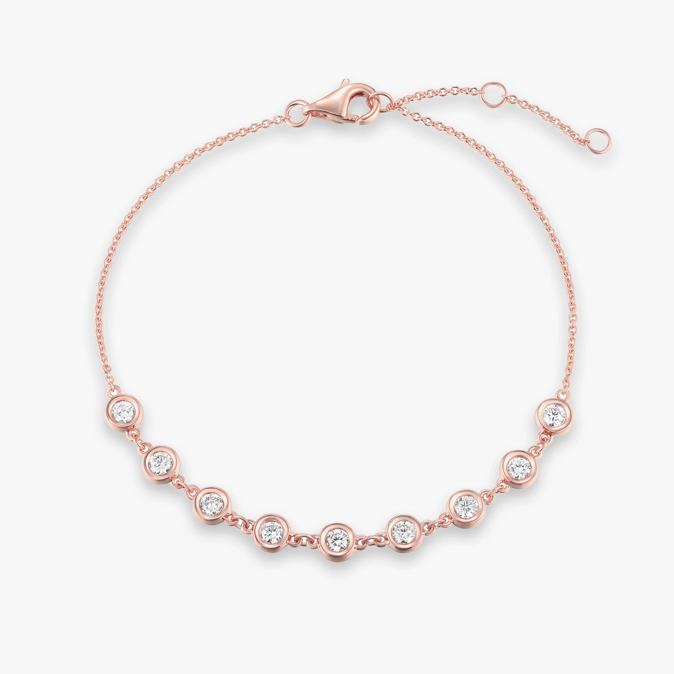 Pulsera con bisel de diamantes Lab Nine