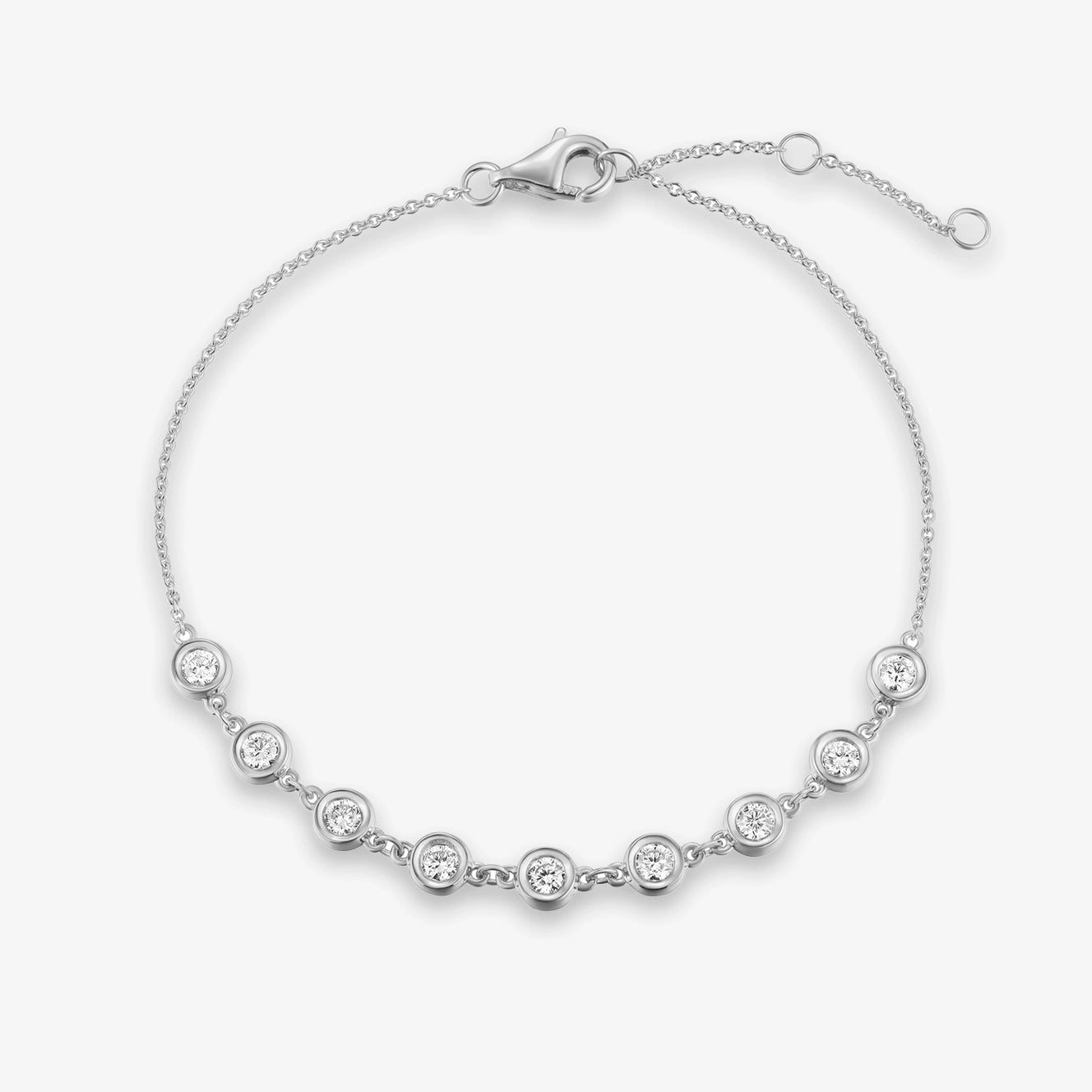 Pulsera con bisel de diamantes Lab Nine