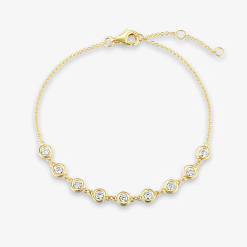 Pulsera con bisel de diamantes Lab Nine
