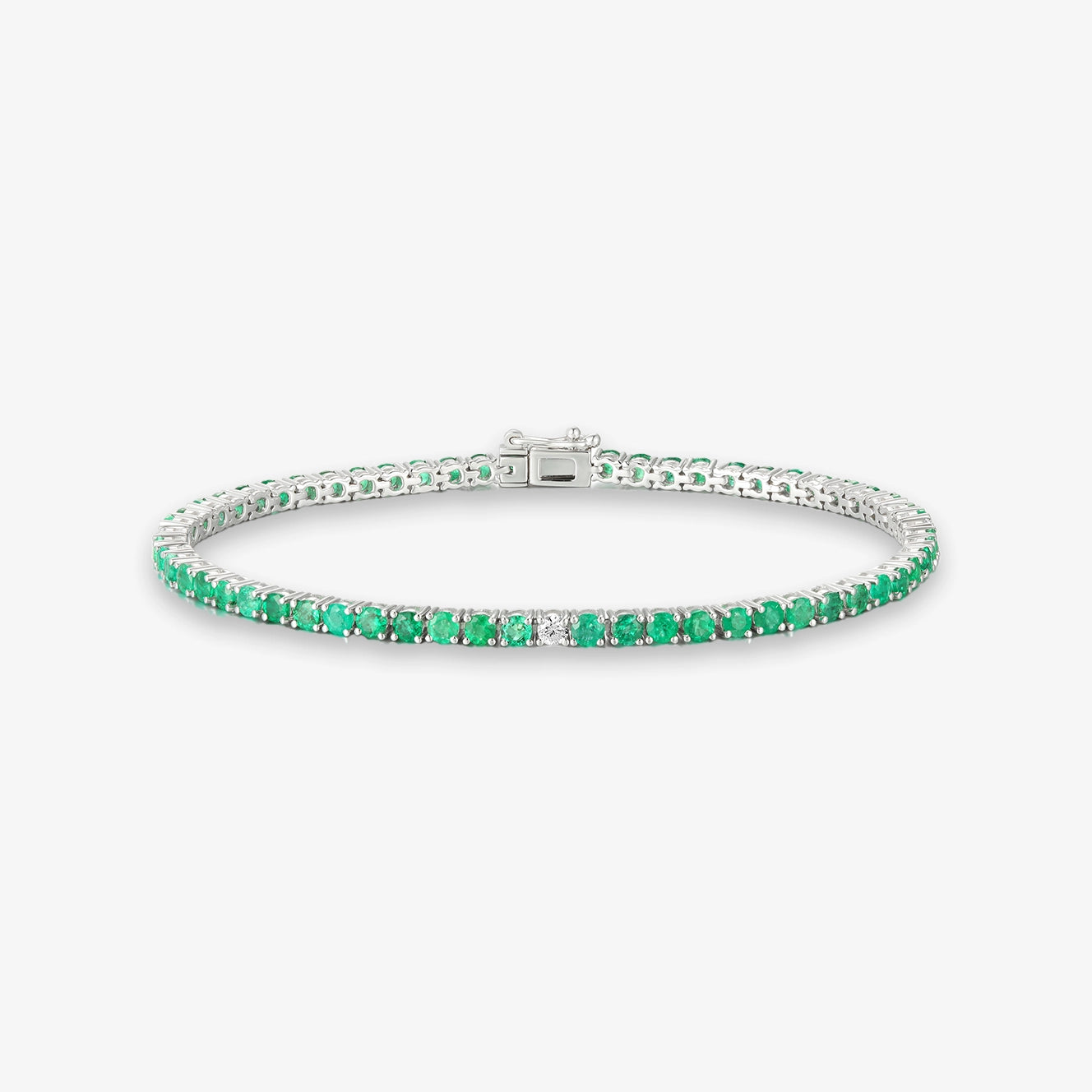 Gemstone and Diamond Tennis Bracelet
