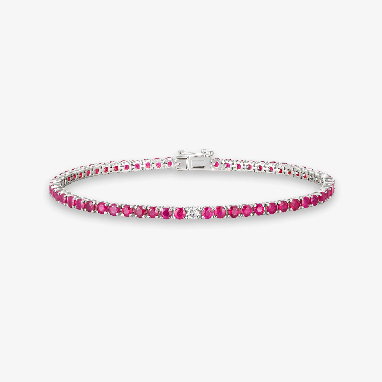 Gemstone and Diamond Tennis Bracelet