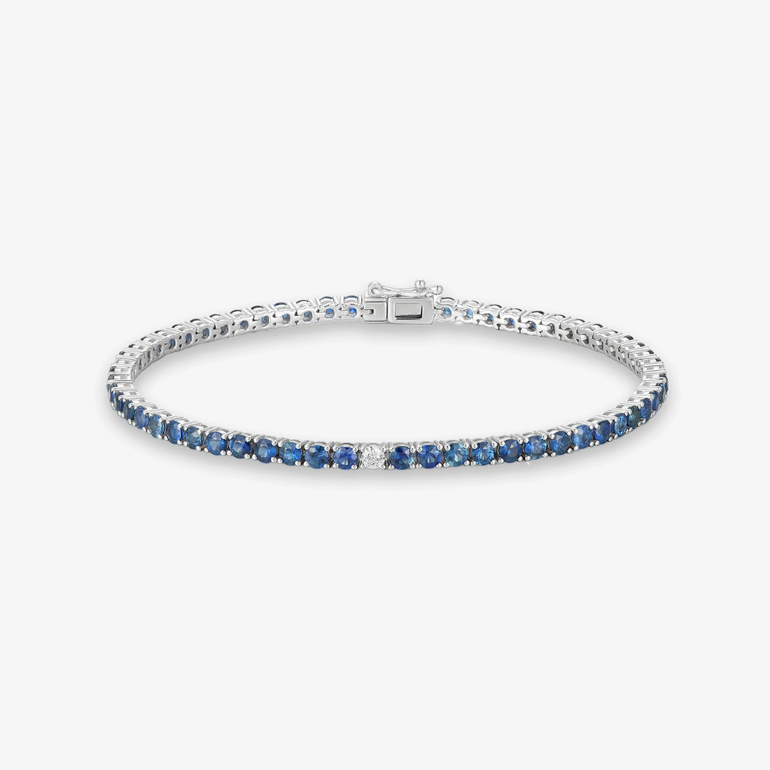 Gemstone and Diamond Tennis Bracelet