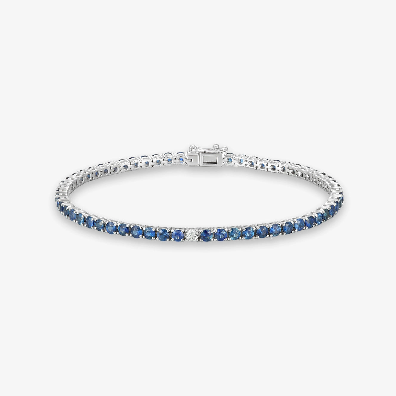 Gemstone and Diamond Tennis Bracelet