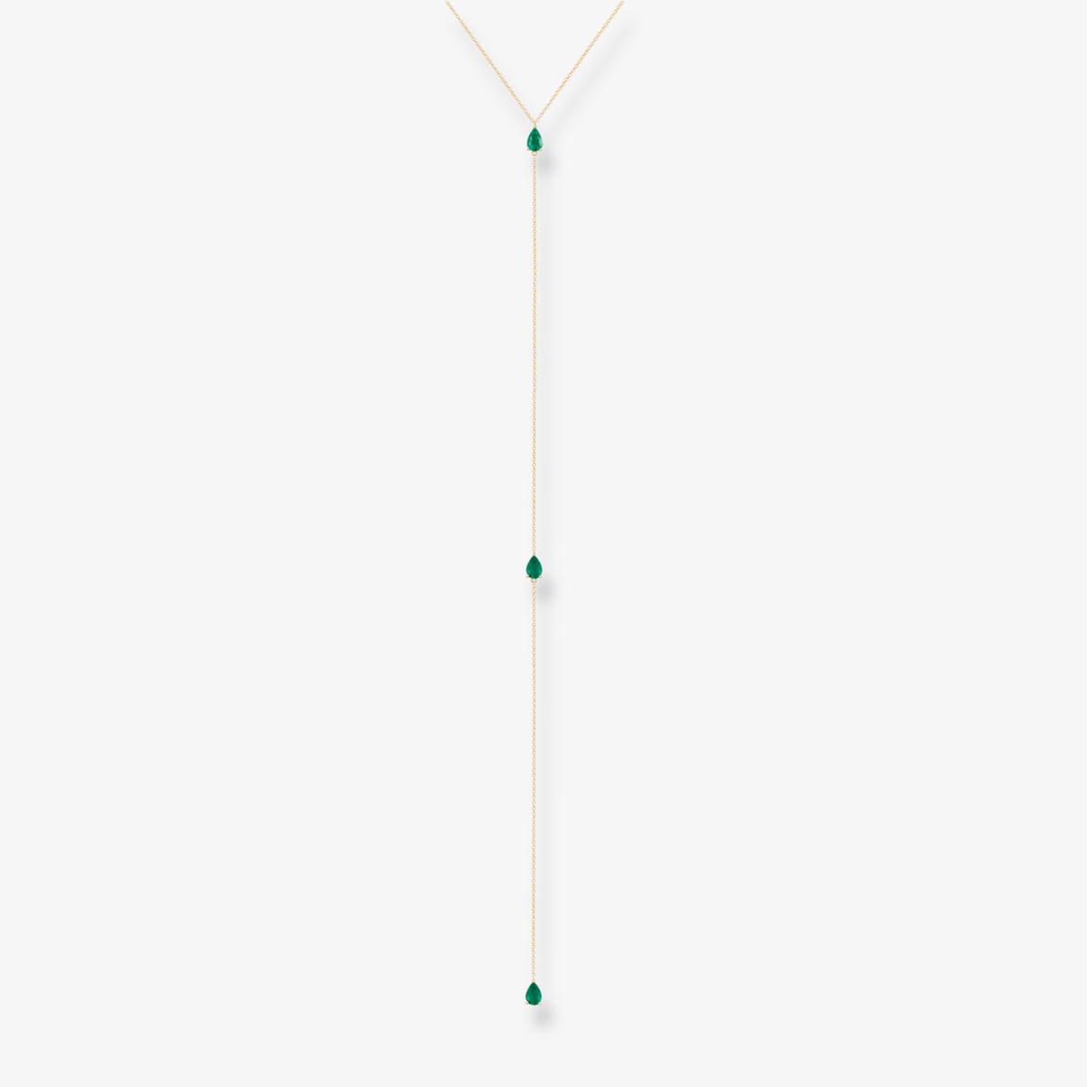 Emerald Lariat Necklace
