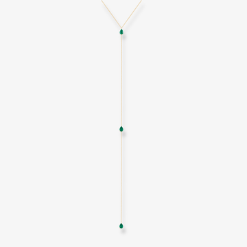 Emerald Lariat Necklace