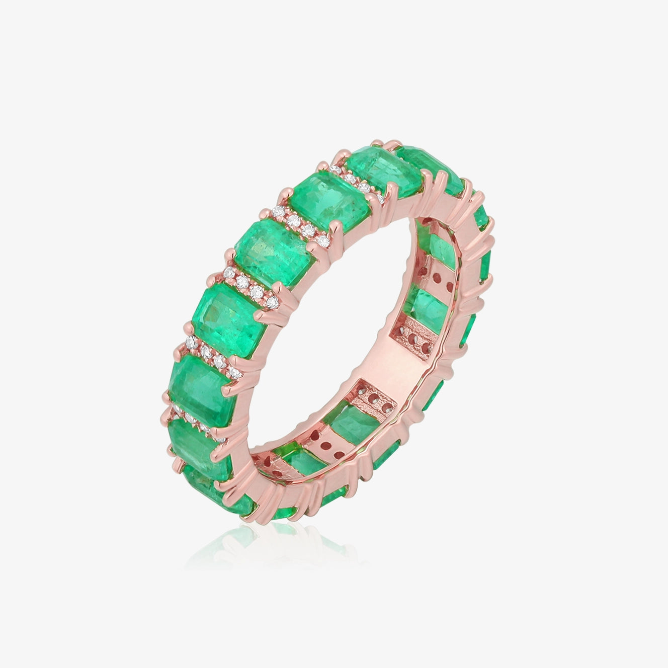 Gemstone and Diamond Eternity Ring