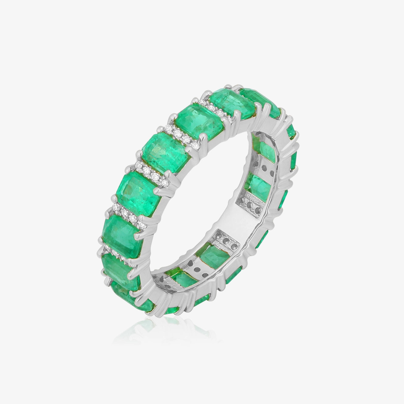 Gemstone and Diamond Eternity Ring
