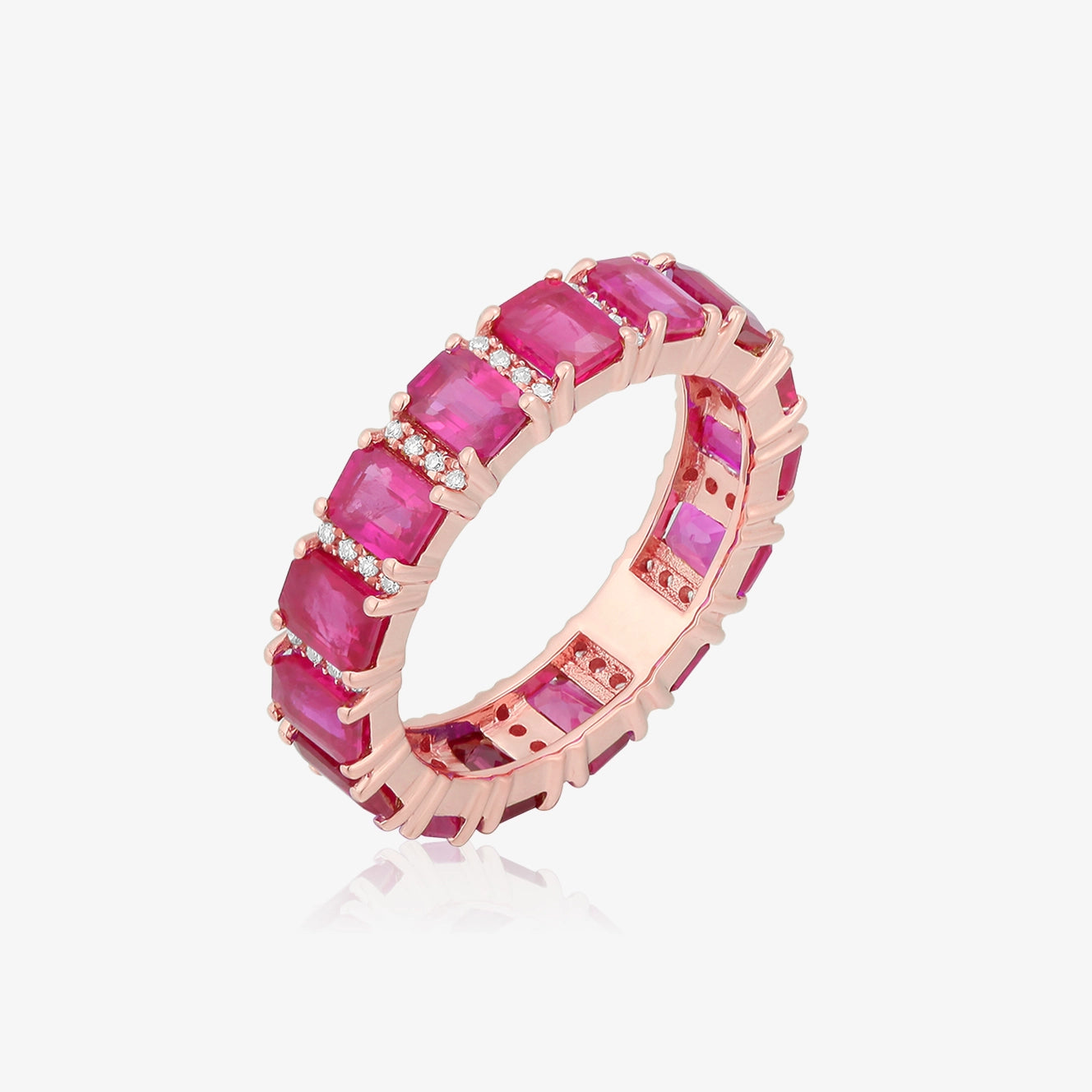 Gemstone and Diamond Eternity Ring