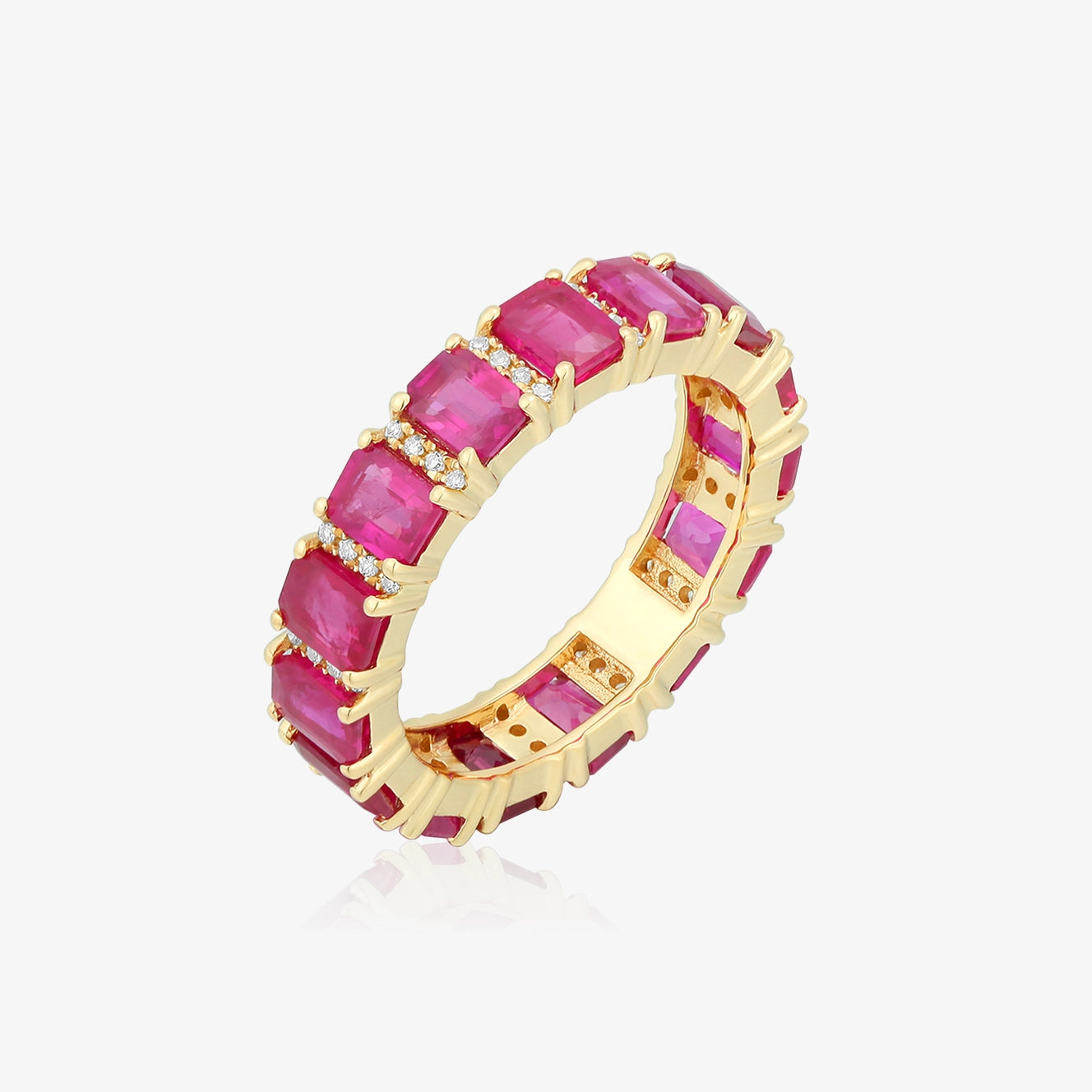 Gemstone and Diamond Eternity Ring