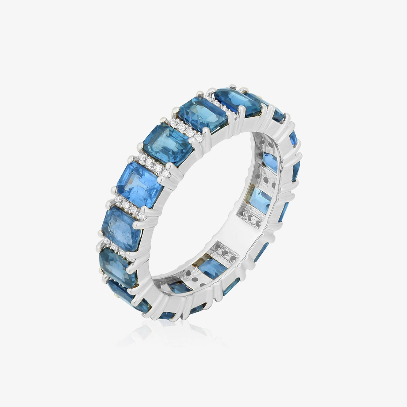 Gemstone and Diamond Eternity Ring