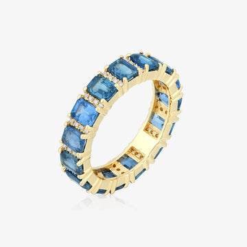 Gemstone and Diamond Eternity Ring