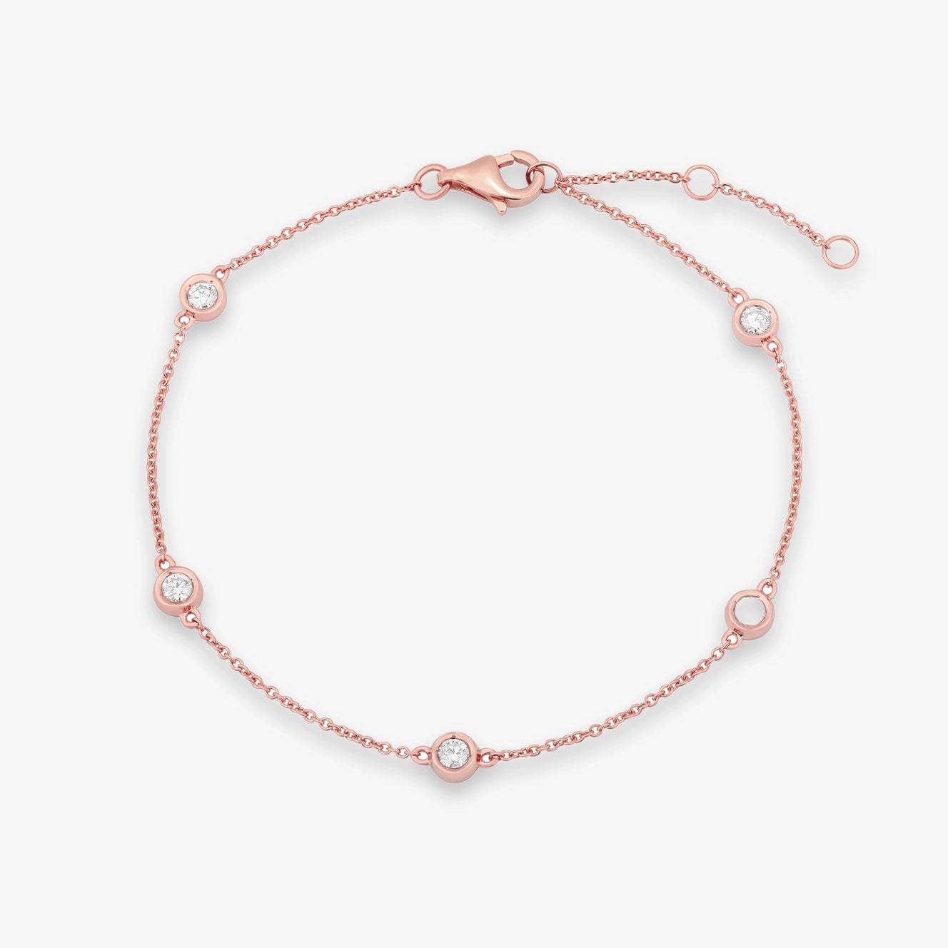 5 Diamond Bezel Bracelet