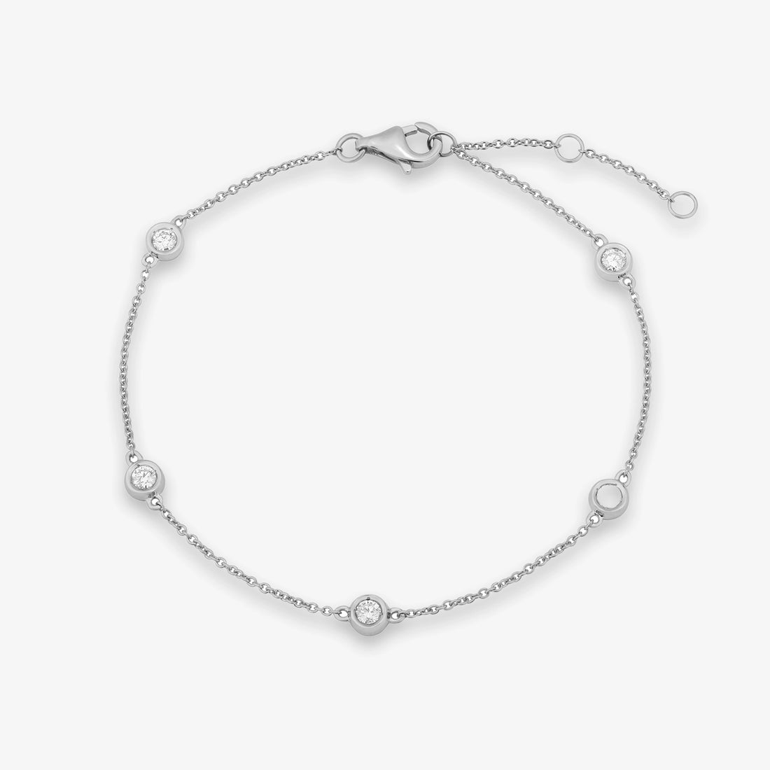 5 Diamond Bezel Bracelet