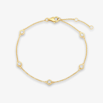 5 Diamond Bezel Bracelet
