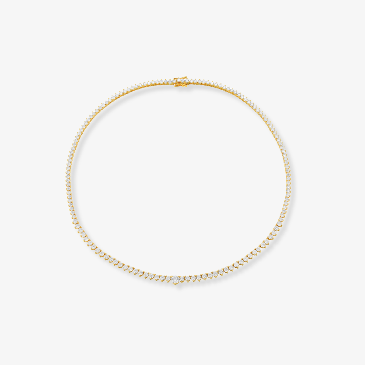 Collar de tenis de 3 puntas con diamantes de laboratorio
