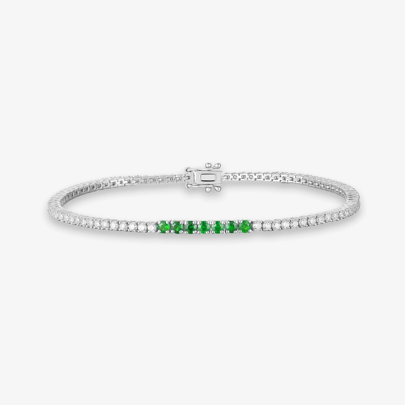 Lab Diamond and Bar Gemstone Tennis