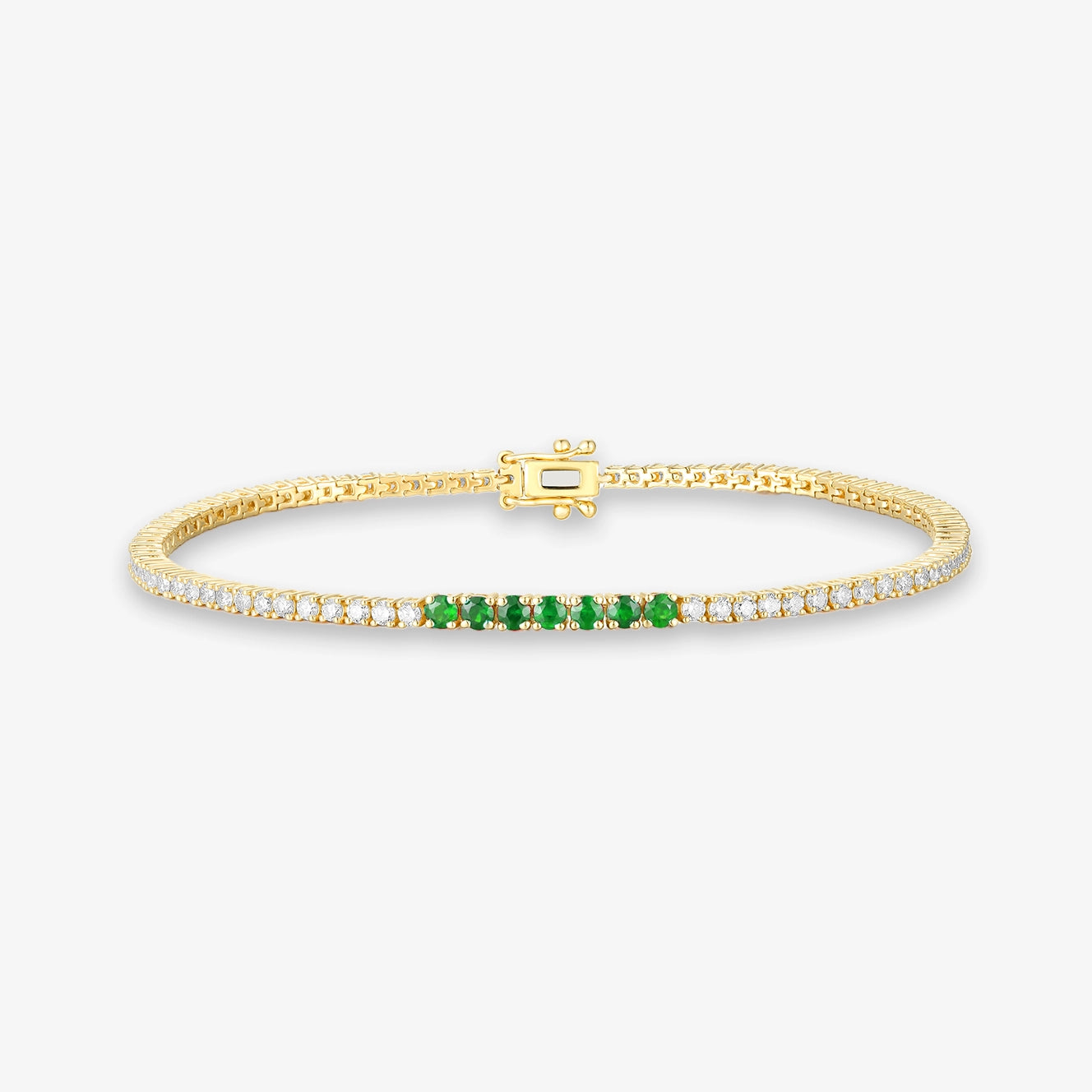 Lab Diamond and Bar Gemstone Tennis